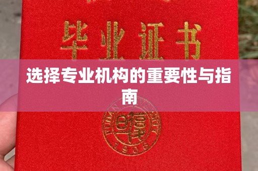 安源选择专业机构的重要性与指南