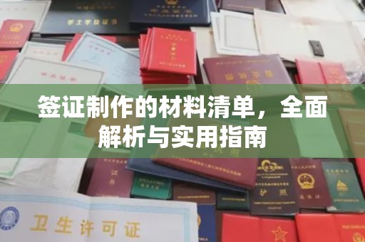 安源签证制作的材料清单，全面解析与实用指南